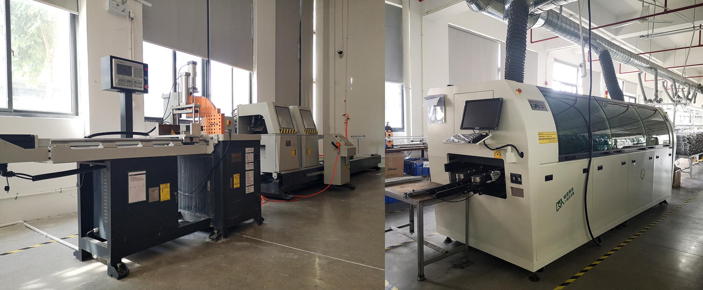 Automatic surface-mount production equipment in the LED lighting workshop